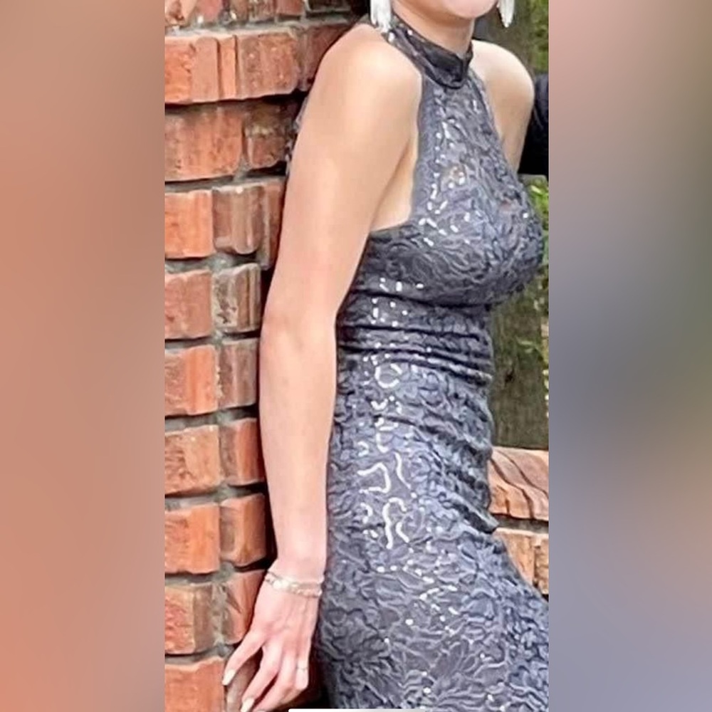 Prom dress. Elegant lace over. BDarlin